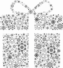 snowflake gift badges, new year,christmas, logo