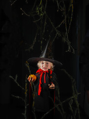 Obraz na płótnie Canvas child in halloween costume