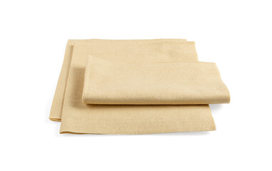 Bamboo Cleaning Cloth in Hand Isolated, Wipe Beige Rag, Biodegradable Cleaning Towel