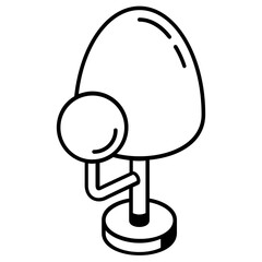 A linear isometric icon of tree 