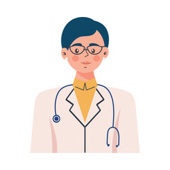 Fototapeta premium female doctor with eyeglasses