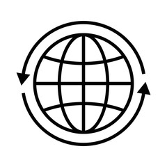 internet globe icon vector design template in white background
