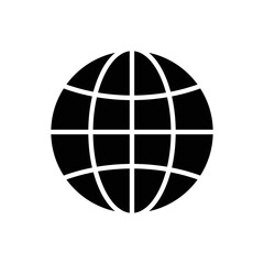 internet globe icon vector design template in white background