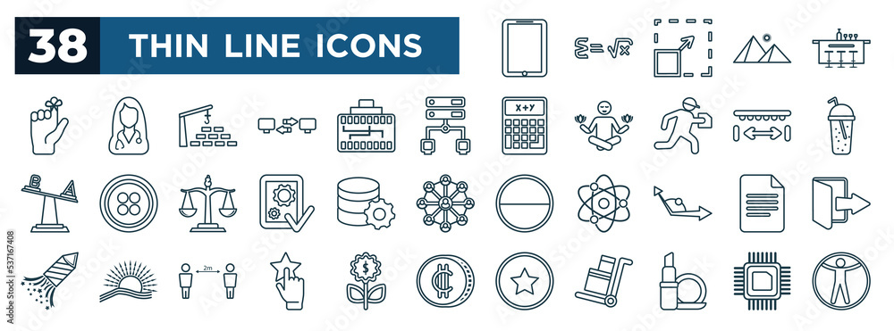 Poster set of most common used web icons in outline style. thin line icons such as tab, remember, proxy, sh