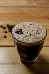 Carajillo, café tradicional español con brandy, whisky, coñac o ron