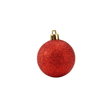 Red Christmas ball cutout, Png file, Christmas and New Year decoration