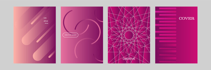 Gradient flowing geometric pattern background texture for poster cover design. Minimal color abstract gradient banner template. Modern vector waveform for brochure