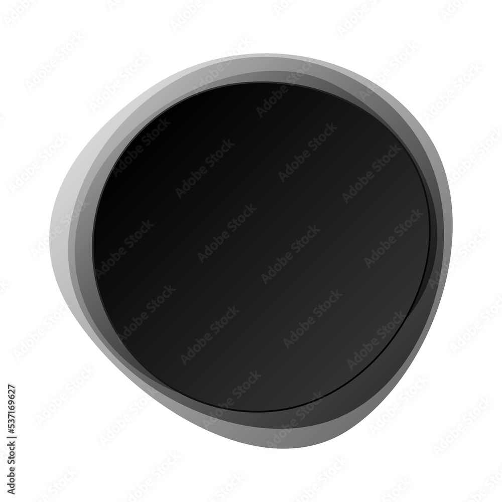 Poster Round circles frame overlay dark grey gradient black and white with black empty space for text for banner, background, template