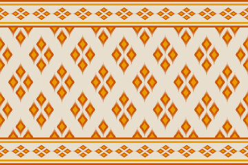 Carpet ethnic ikat pattern art. Geometric ethnic ikat seamless pattern in tribal. Mexican style. Design for background, illustration, rug, fabric, clothing, carpet, textile, batik, embroidery.