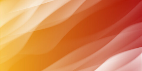 Abstract background with transperent foggy diagonal waves, red to orange gradient