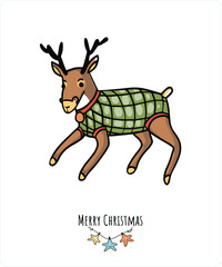 Christmas illustrations, from a set of vector color art on a transparent background 