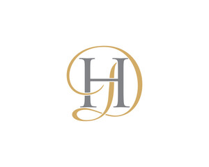 Letter H and D Logo Icon 001