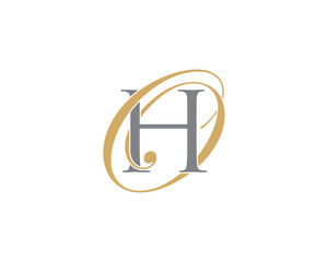 Obraz premium Letter H and O Logo Icon 002