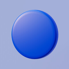 3d render in a minimalistic style for the interface of applications and web pages. Ui design. Blue button.