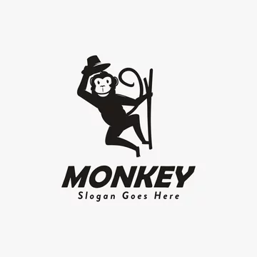 Vector logo set with Monkey. suitable for company logo, print