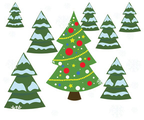 green christmas tree