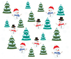 christmas tree with snowflakes