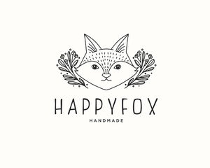Cute Fox Logo Animal Logo Template