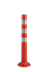 Orange traffic cones in the outdoors, alert, beware on transparent background