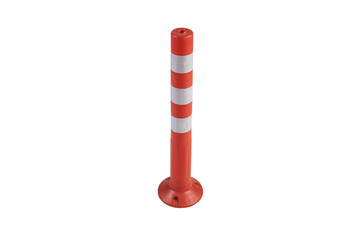 Fototapeta premium Orange traffic cones in the outdoors, alert, beware on transparent background