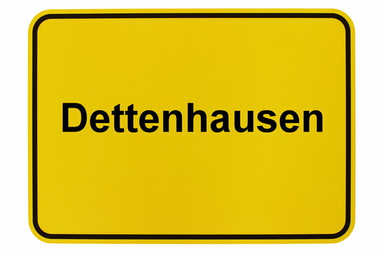 Illustration eines Ortsschildes der Gemeinde Dettenhausen in Baden-Württemberg