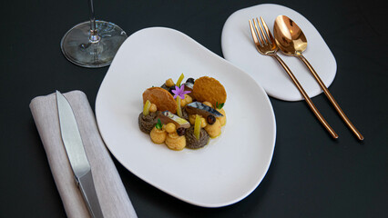 Assiette gastronomique restaurant