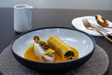 assiette gastronomique poisson