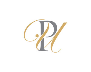 Obraz premium Letter P and U Logo Icon 001