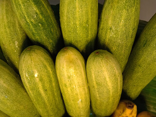 culcumbers on plate in the garden  thailand