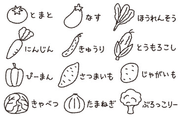 クレヨン素材　野菜セット