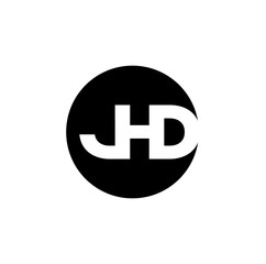 JHD brand icon letters vector. JHD monogram.