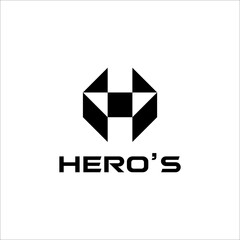 initial H logo vector for Hero