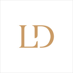initial LD luxury logo vector