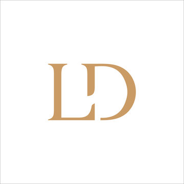 initial LD luxury logo vector