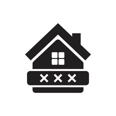 Smart home security code icon design. isolated on white background. vector illustration