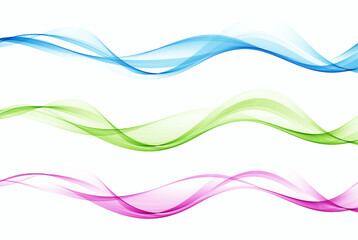 Collection of wavy shapes. Transparent element Wave background, wave flow.