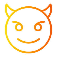 devil smile gradient icon
