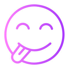 enjoying face gradient icon