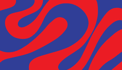 Abstract liquid with red and blue background