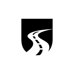 Initial Letter U Road Logo For Travel And Transportation Sign Vector Template © pixbold