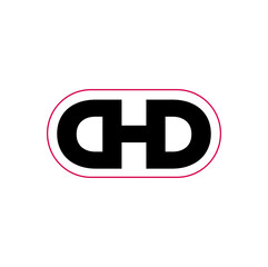 DHD company name initial letters monogram. DHD icon.