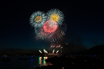 fireworks in the sky at night