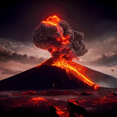 Fotobehang Erupting volcano © FrankBoston