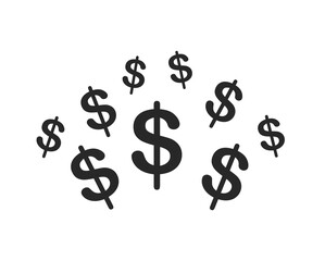 Dollar icon illustration	
