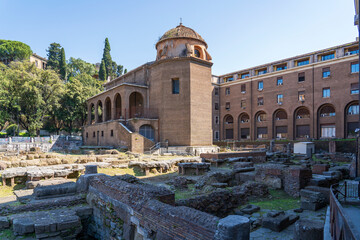 Fototapeta premium The Sacred Area and Cemetery of Sant Omobono in Rome, Italy