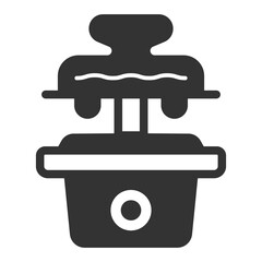 Chocolate fountain - icon, illustration on white background, glyph style