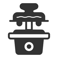 Chocolate fountain - icon, illustration on white background, glyph style