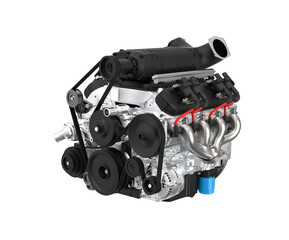 Fototapeta premium Engine isolated on transparent background