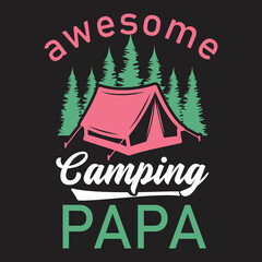 Camping creative typography t shirt design 