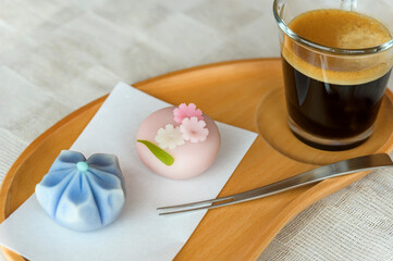 Japanese Traditional Sweets &ldquo;Nerikiri&rdquo;,  High-class Japanese Sweets that is Present at Tea Ceremonies and other Ceremonial Occasions